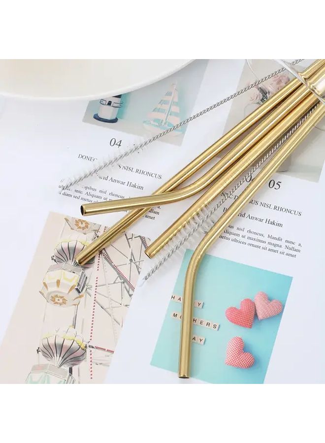 40pcs Stainless Steel Cutlery Set Golden Cutlery With 2 Cleaning Brushes - Image 5